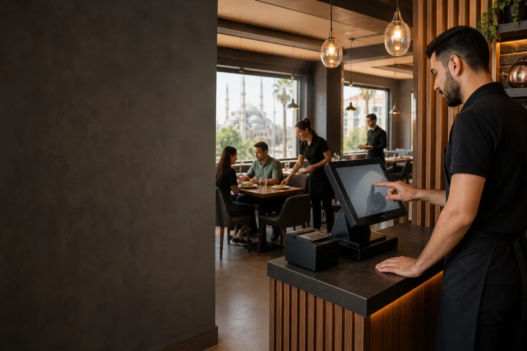 Adisyon programı kullanılan restoran POS sistemi